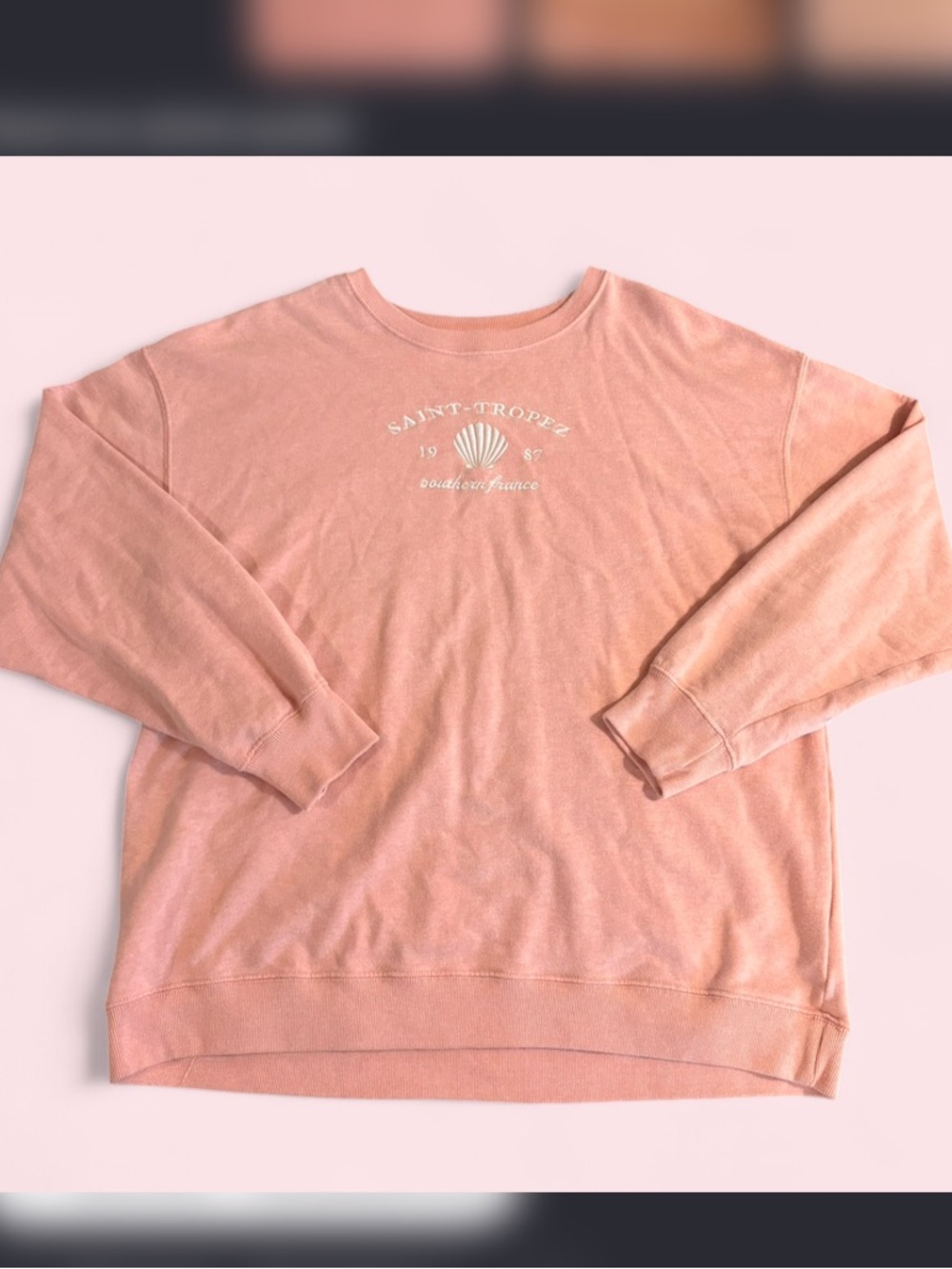 Hollister Saint-Tropez Pink Crewneck Sweatshirt Size M
